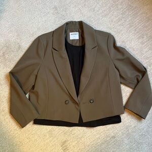 Old Navy dark taupe blazer. Size large, tall.